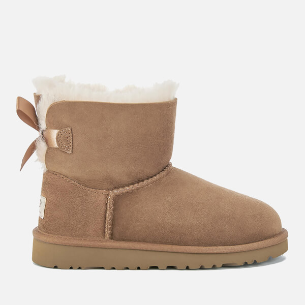 UGG Kids' Mini Bailey Bow Boots - Chestnut | FREE UK Delivery | Allsole