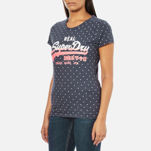 Superdry Women's Vintage Logo Over Dyed All Over Print T-Shirt ...