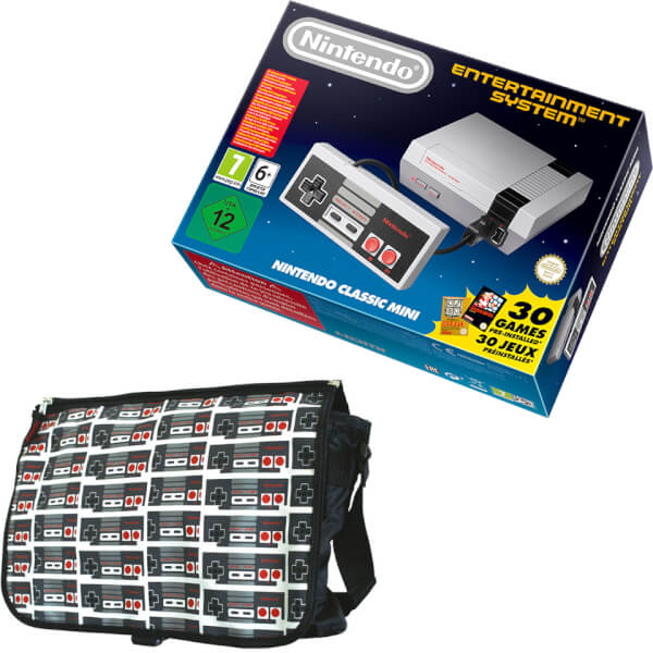 Nintendo Classic Mini Entertainment System Nes Nintendo Classic Mini Entertainment System Nes Controller Messenger Bag Image 1