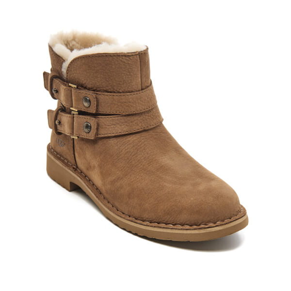 UGG Women's Aliso Double Strap Nubuck Ankle Boots - Chestnut Womens ...