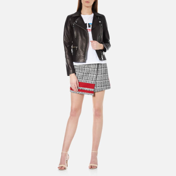 Karl Lagerfeld Women S Ikonik Odina Biker Jacket Black Womens Karl Lagerfeld Women S Ikonik Odina Biker Jacket Black Image 4