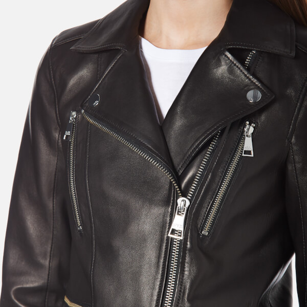 Karl Lagerfeld Women S Ikonik Odina Biker Jacket Black Womens Karl Lagerfeld Women S Ikonik Odina Biker Jacket Black Image 5