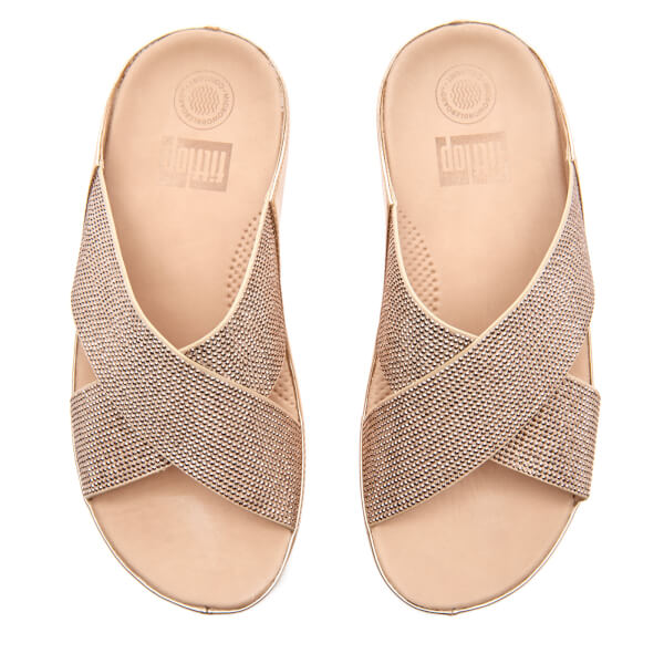 FitFlop Women's Crystall Slide Sandals - Rose Gold Womens Accessories ...
