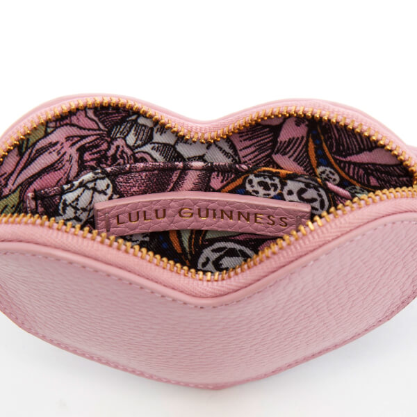 Lulu Guinness Women&#39;s Heart Shaped Small Coin Purse - Rose Pink Womens Accessories | www.bagssaleusa.com