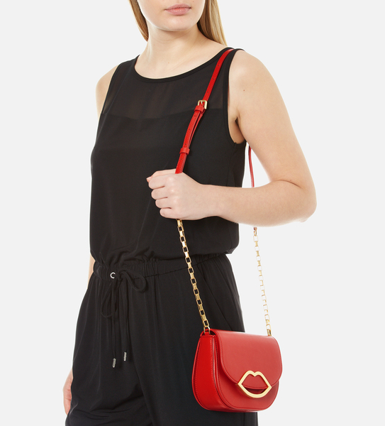 Lulu Guinness Women's Small Smooth Leather Amy Cross Body Bag - Coral ...