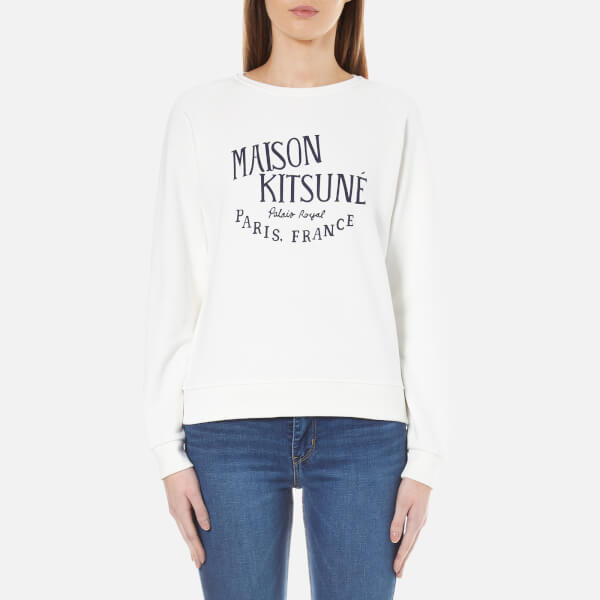 Maison Kitsuné Women's Royal Sweatshirt - Latte - Free UK Delivery over £50