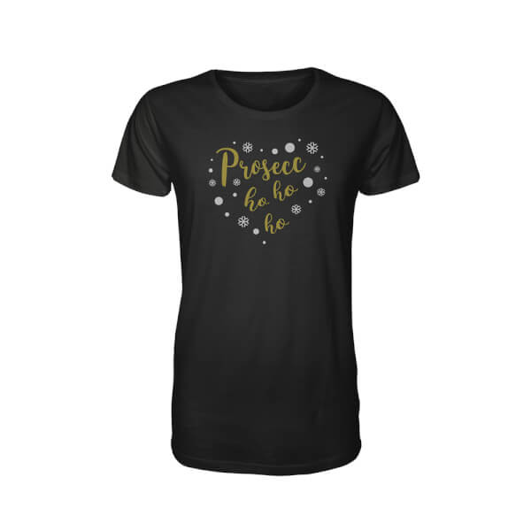 Prosecc Ho Ho Ho Xmas T-Shirt | M | Schwarz| Herren
