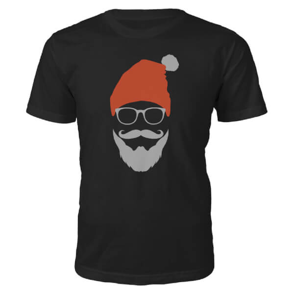 The Christmas Collection Cool Santa Christmas T-Shirt - Black - M - Black | adult