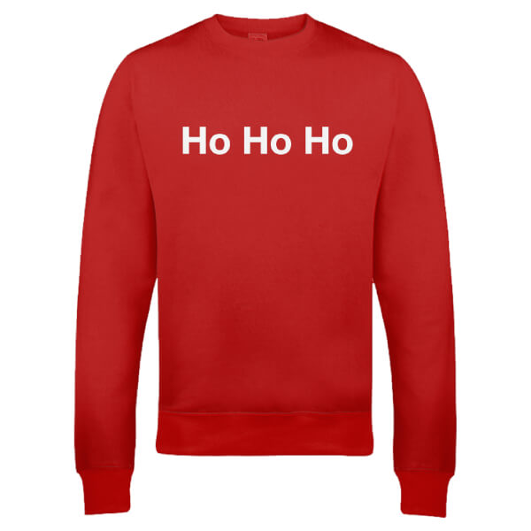 The Christmas Collection Festive Ho Ho Ho Christmas Sweatshirt - Red - L - Red | adult