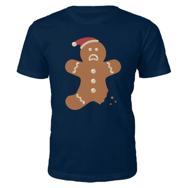 Ginger Bread Christmas T-Shirt - Navy - XL - Navy