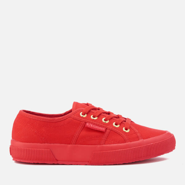 red and gold trainers