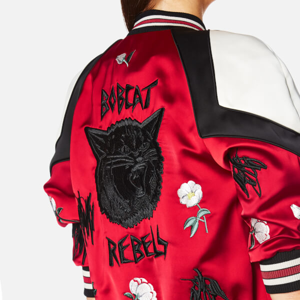 Coach Women S Shrunken Varsity Jacket Cardinal Free Uk Delivery Coach Women S Shrunken Varsity Jacket Cardinal Image 4