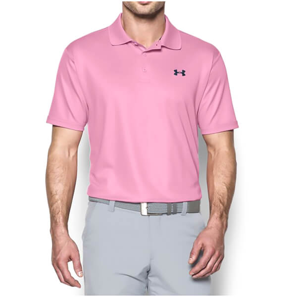 pink under armour polo shirt
