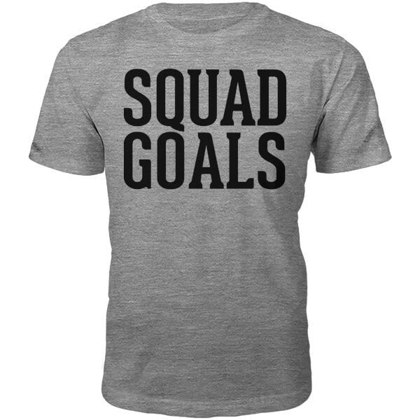 The Slogan Collection Squad Goals Slogan T-Shirt - Grey - M - Grey | adult