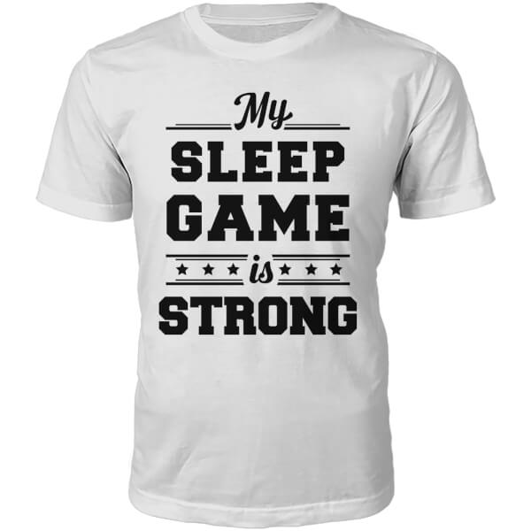 The Slogan Collection Sleep Game Slogan T-Shirt - White - S - White