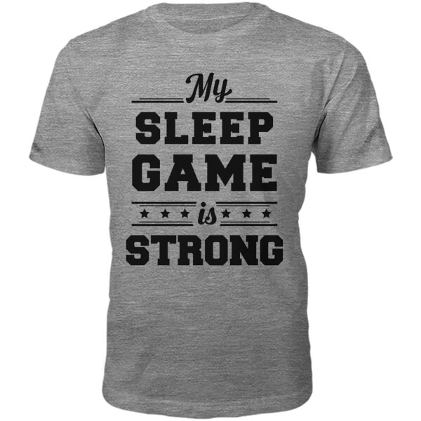 The Slogan Collection Sleep Game Slogan T-Shirt - Grey - L - Grey | adult