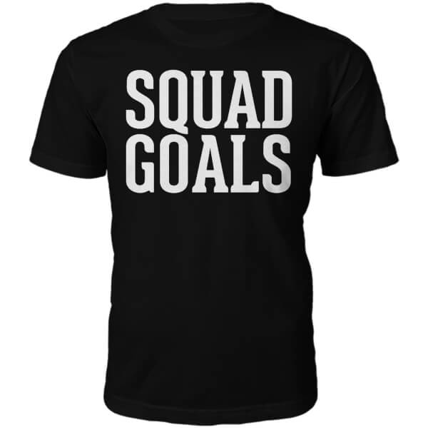 The Slogan Collection Squad Goals Slogan T-Shirt - Black - XL - Black | adult