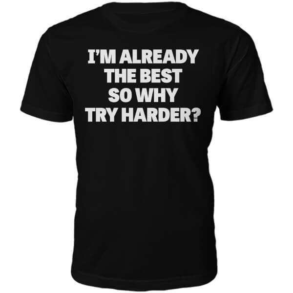 T-Junkie The Best Slogan T-Shirt - Black - XXL - Black | adult