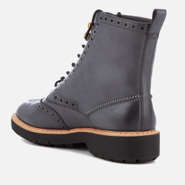 clarks lace up boots womens