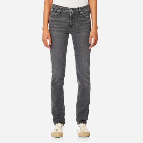 Levi's Women's 712 Slim Jeans Worn Black/Grey Free UK Delivery over £50