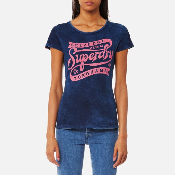 Superdry Women's Selvedge Yokohama Indigo T-Shirt - Denim ...