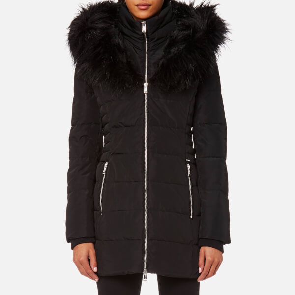Guess Women's Yoko Parka Jet Black Womens Clothing