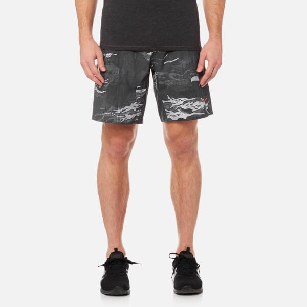 Reebok Men's CrossFit Speed Camo Board Shorts Black Mens Clothing