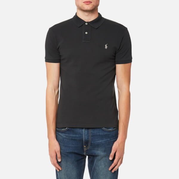 Polo Ralph Lauren Men's Slim Fit Mesh Polo Shirt - Dark Carbon Grey 