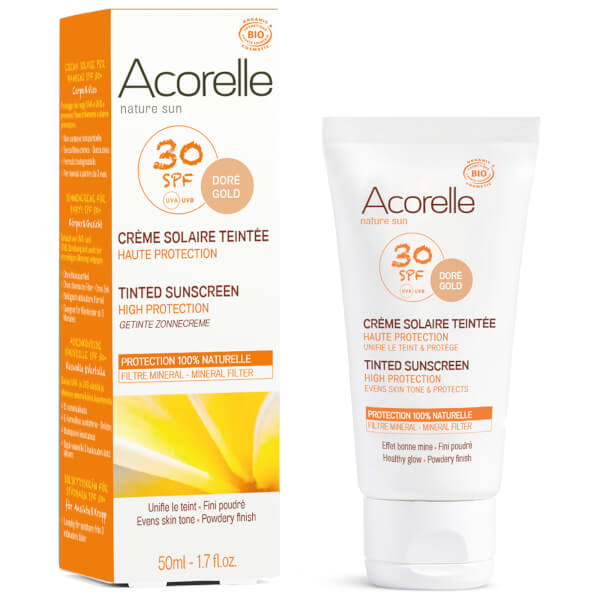 Acorelle Organic Tinted Spf30 Sunscreen - Gold 50ml