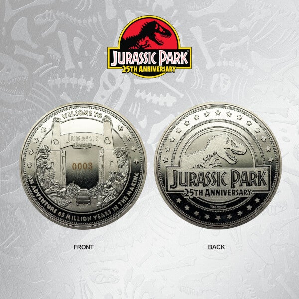 Pièce de Collection Jurassic Park Welcome To - Édition Argentée