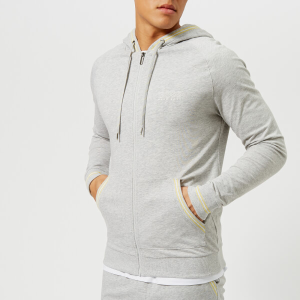BOSS Hugo Boss Men's Zipped Hoody Grey Mens Clothing