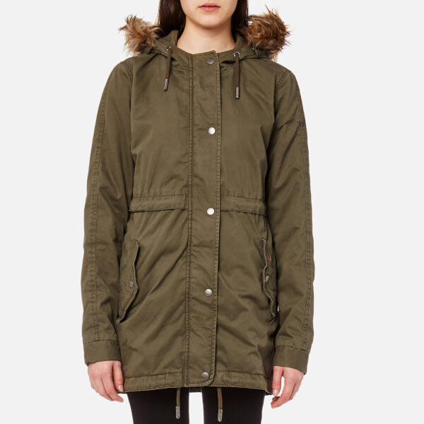 Olive Superdry Parka Lined Army Women's Quilt Rookie Womens wrzFxYqrH