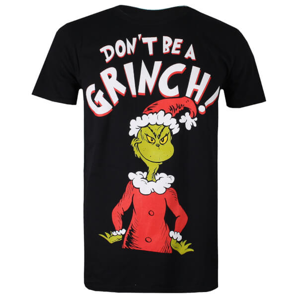 The Grinch Men's Don't Be A Grinch T-Shirt - Black Merchandise | Zavvi