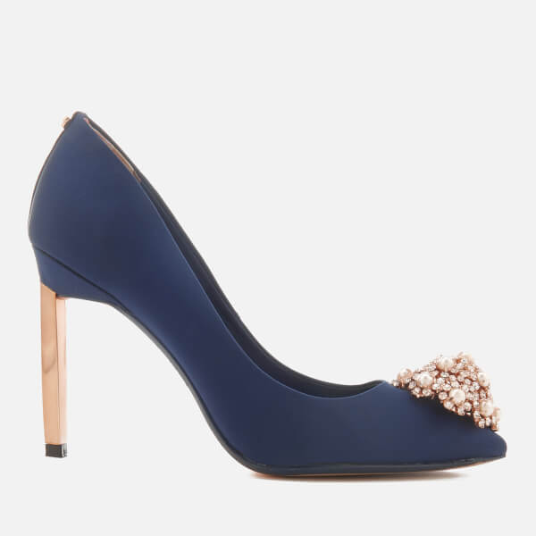Ted Baker Women's Peetch 2 Court Shoes - Navy Satin | FREE UK Delivery ...