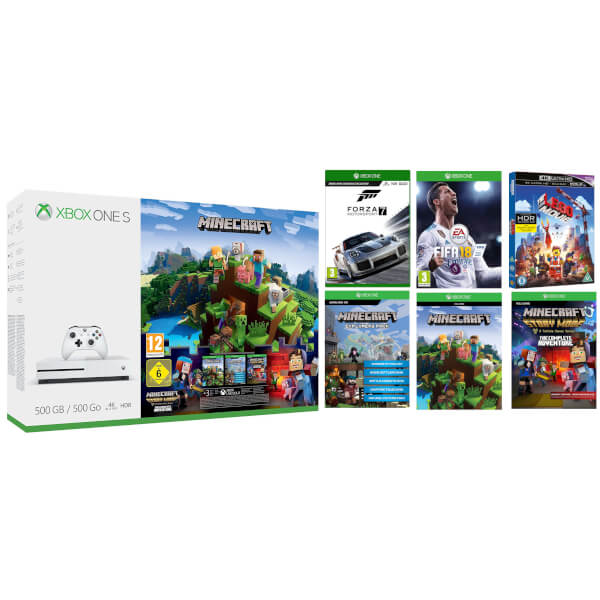 Xbox One S 500GB with Minecraft Complete Adventure, Forza 