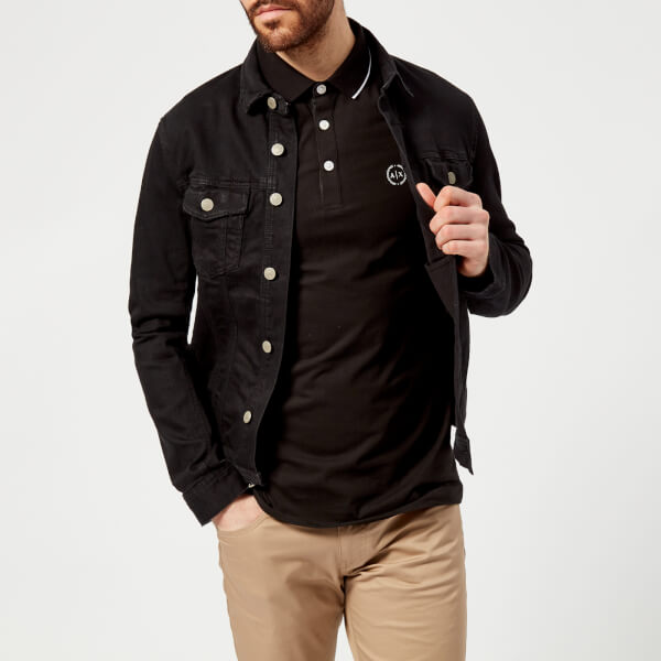 Armani Exchange Men's Denim Jacket Black Clothing