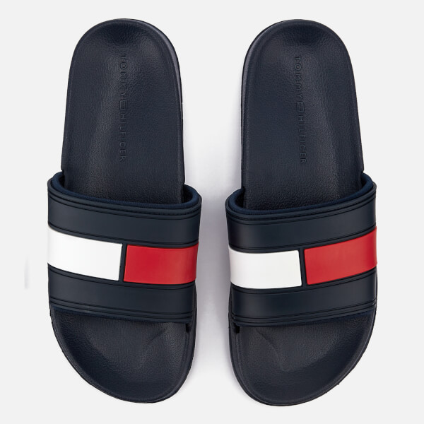 Tommy Hilfiger Men's Splash Slide Sandals - Blue Mens Footwear | TheHut.com