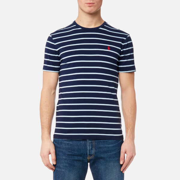 Polo Ralph Lauren Men's Striped Short Sleeve T-Shirt - Newport Navy ...