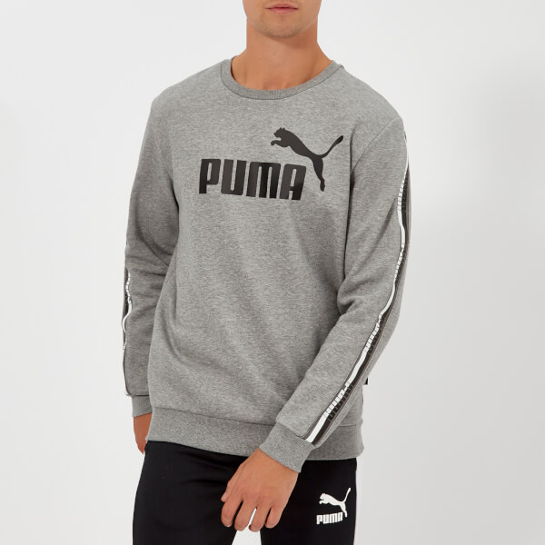 Puma Men's Elevated Essential Tape Crew New Sweatshirt - Medium Grey ...