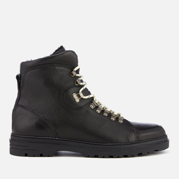 Kurt Geiger London Men's Amber Leather Hiker Style Boots - Black Mens ...