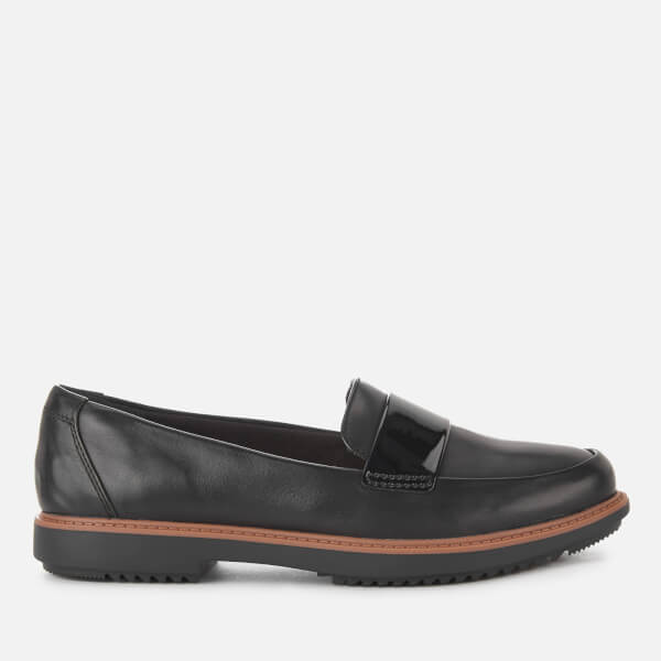 Clarks Women's Raisie Arlie Leather Loafers - Black Womens Footwear ...