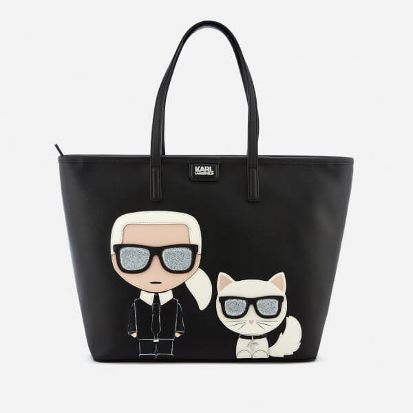 Karl Lagerfeld Womens Kikonik Shopper Bag Black