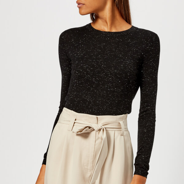 Whistles Women's Annie Sparkle Knitted Jumper Black Womens Clothing