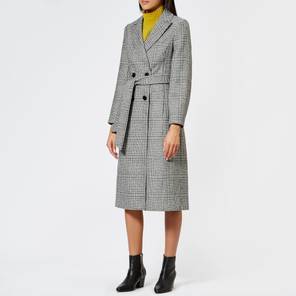 Whistles Women's Penelope Belted Check Coat Multi Womens Clothing