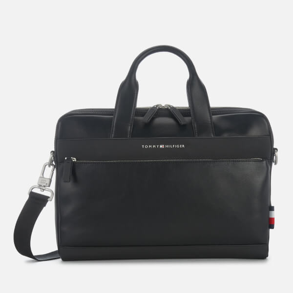 Tommy Hilfiger Men's TH City Slim Laptop Bag Black