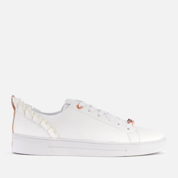 Ted Baker Women's Astrina Leather Frill Low Top Trainers ...