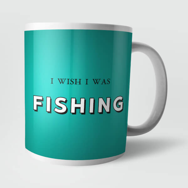 I Wish I Was Fishing Mug
