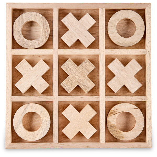 Nkuku Mango Wood Noughts & Crosses Mango Wood Free UK Delivery over £50