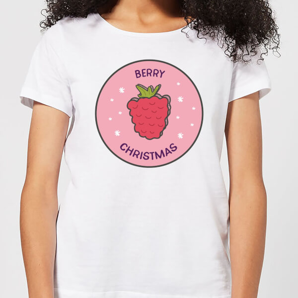 Christmas Berry Christmas Women's Christmas T-Shirt - White - XS - White | adult