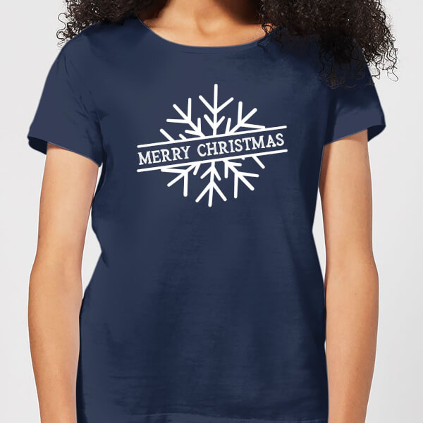 Christmas Merry Christmas Women's Christmas T-Shirt - Navy - XS - Navy | adult
